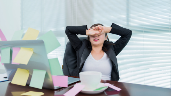 Frustrated business person